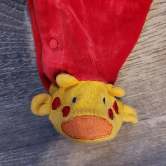 Vintage Velour Children's Giraffe Jumper Overalls 3 Months - Picture 5 of 7